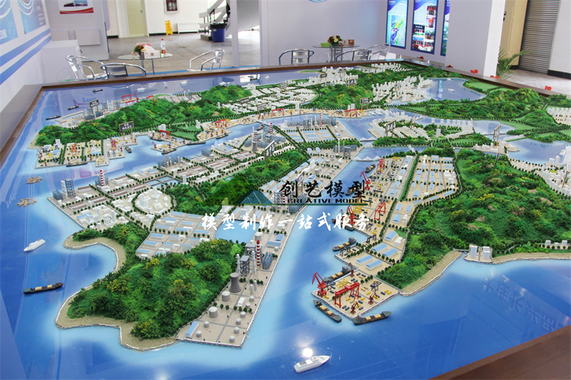大连长兴岛技术开发区规划沙盘模型