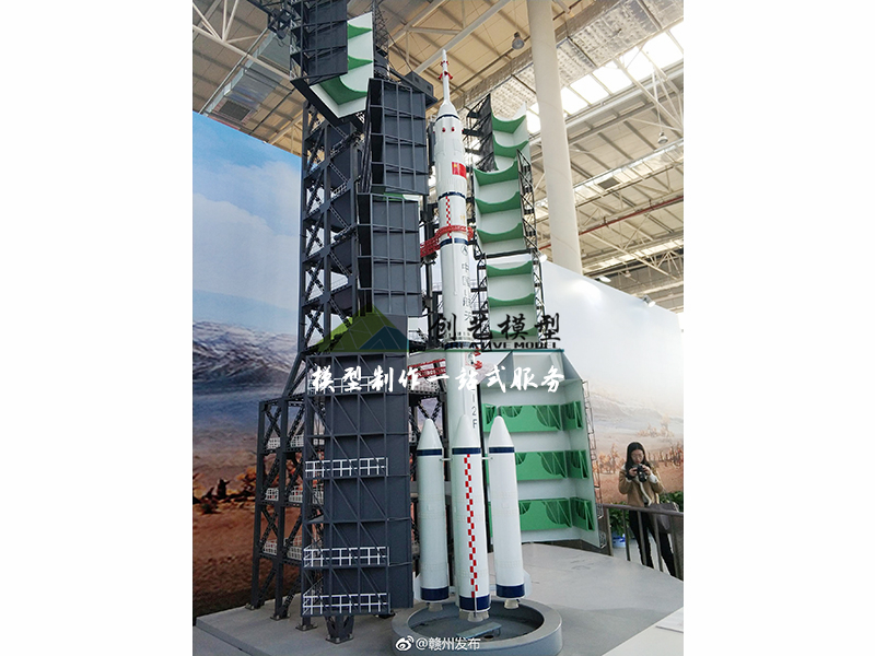 火箭卫星发射模拟塔架模型