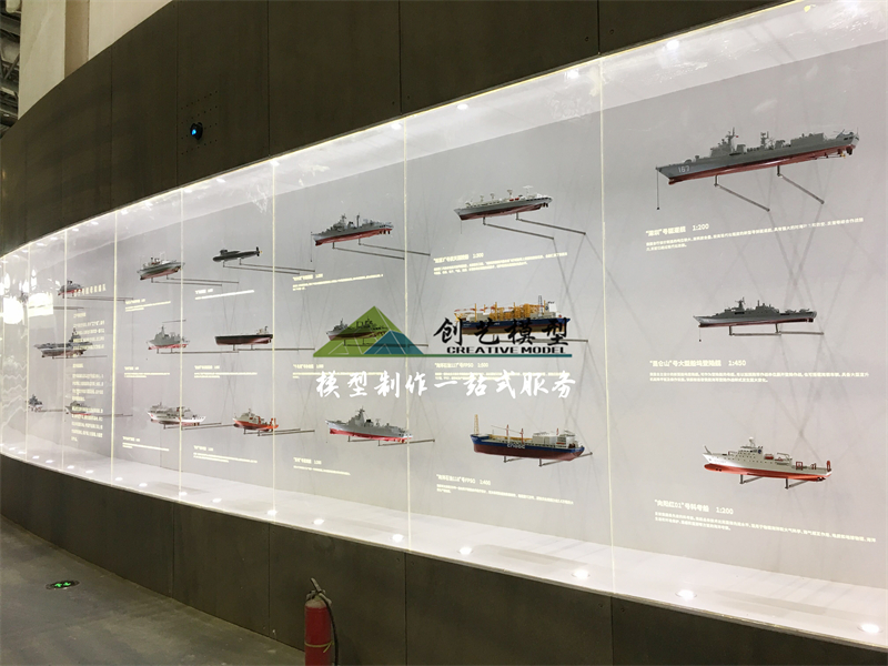 航母舰船模型展示墙